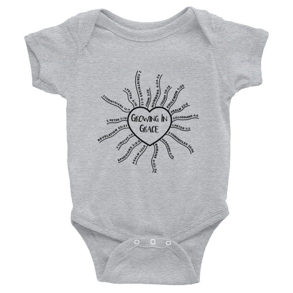 Infant/Toddler Onesie/Bodysuit - White, Grey, and Pink