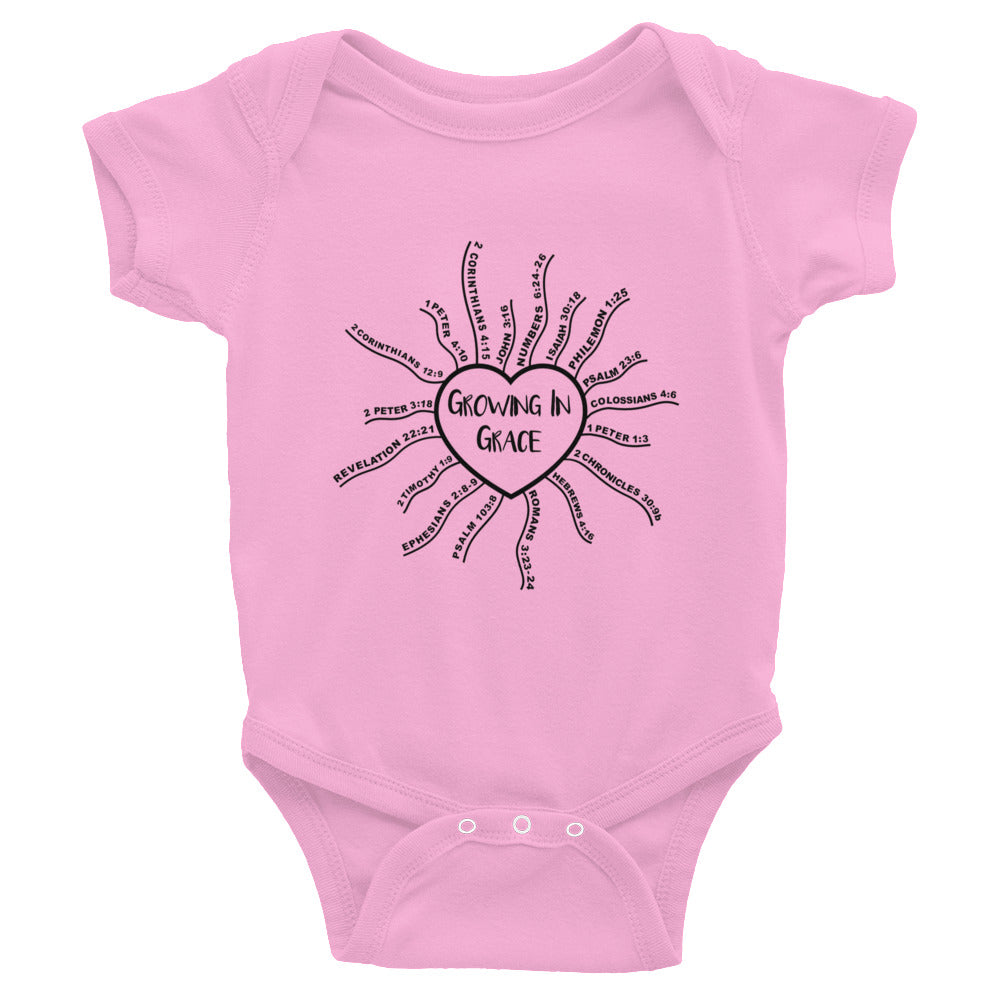 Infant/Toddler Onesie/Bodysuit - White, Grey, and Pink