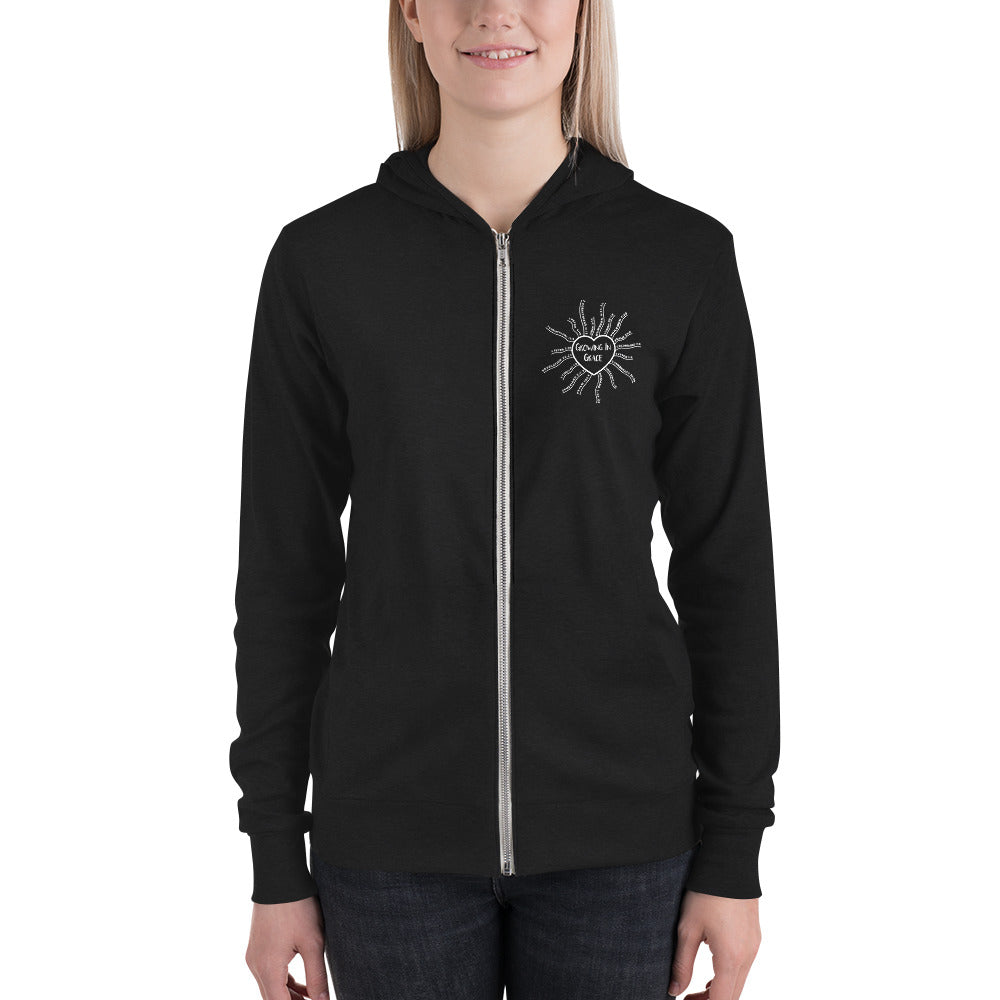 Growing In Grace zip hoodie